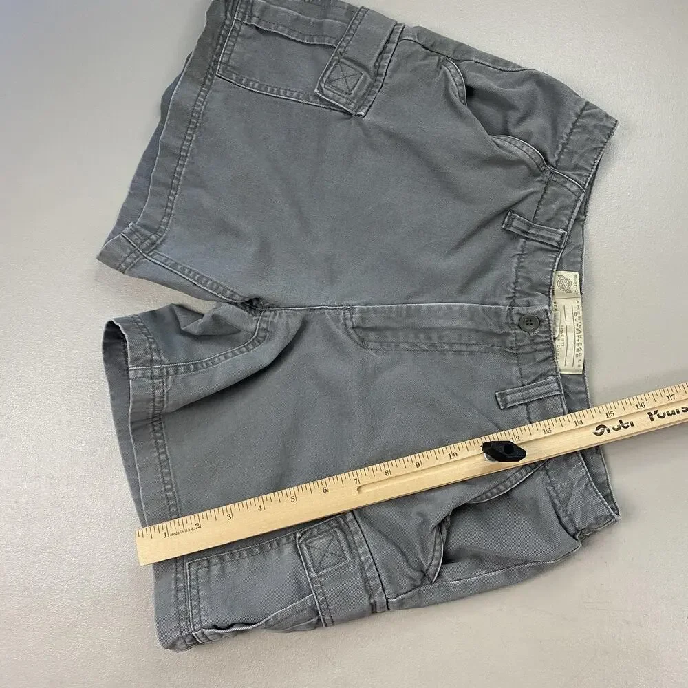 Vintage American Eagle Cargo Shorts Womens 4 Gray Canvas 90s Y2K Grunge 27x6